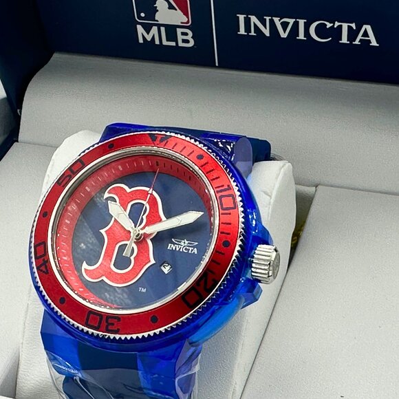 NEW Invicta MLB Boston Red Sox Limited Edition Watch ALL BLUE Red Dial - Picture 1 of 10